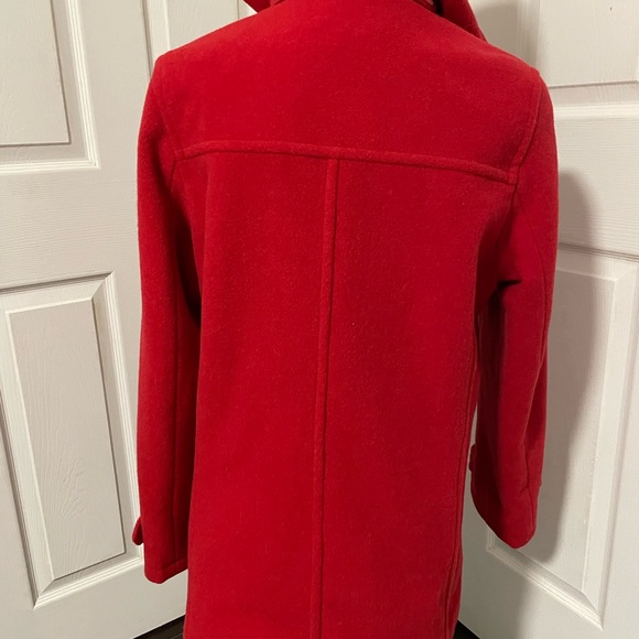 Red hooded wool winter coat size small by Penman's - Picture 3 of 5